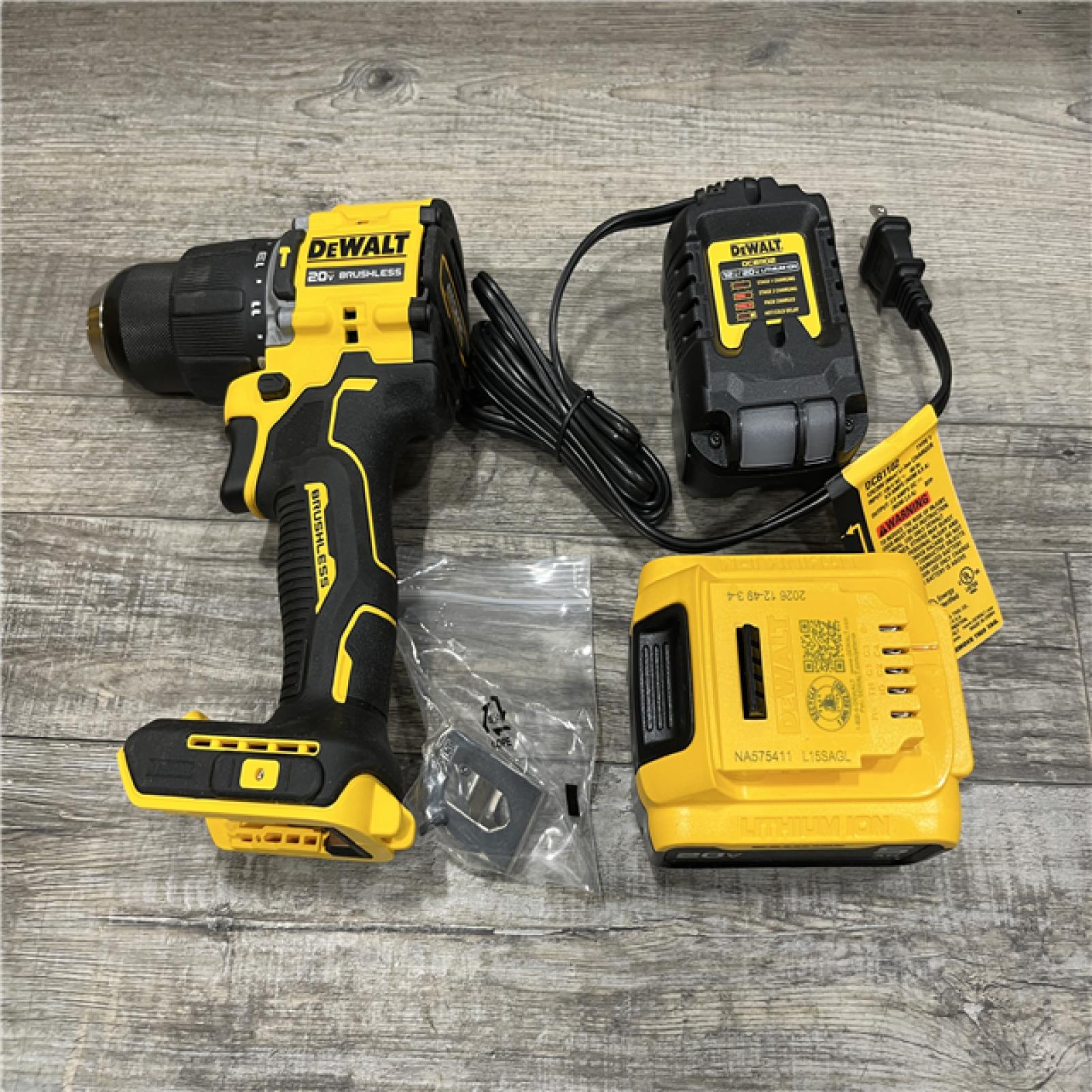 AS-IS DEWALT ATOMIC 20V Lithium-Ion Cordless 1/2 in. Hammer Drill Kit