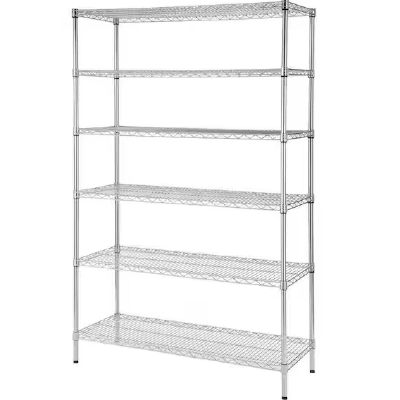 DALLAS LOCATION - AS-IS HDX (48 in. W x 72 in. H x 18 in. D) 6-Tier Commercial Grade Shelving Unit in Chrome (10 UNITS)