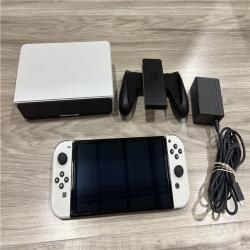 AS-IS Nintendo Switch (OLED) with White Joy-Con