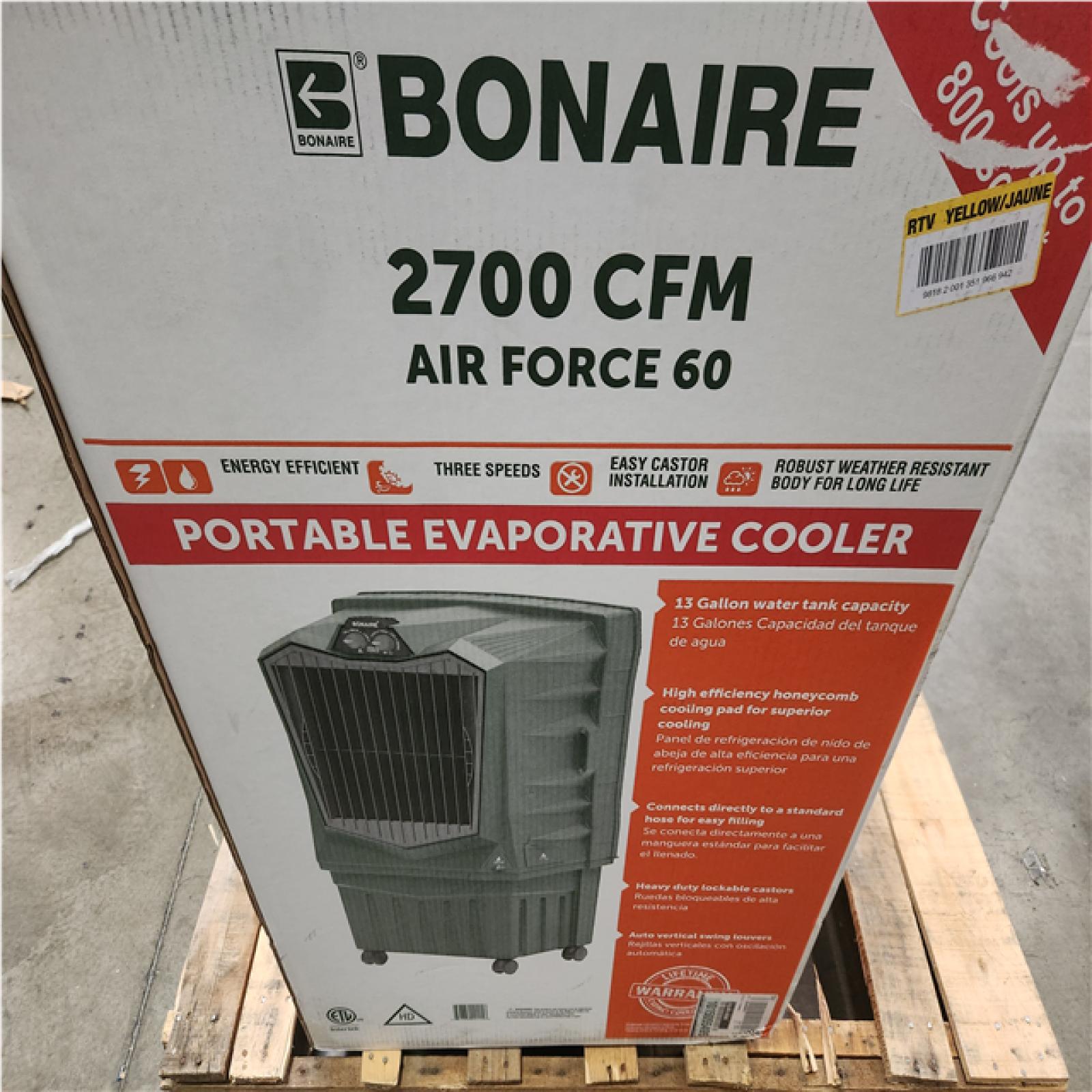 Phoenix NEW Bonaire Durango Air Force 60 2700 CFM 3-Speed Portable Evaporative Cooler for 800 sq. ft. (2-Pack)