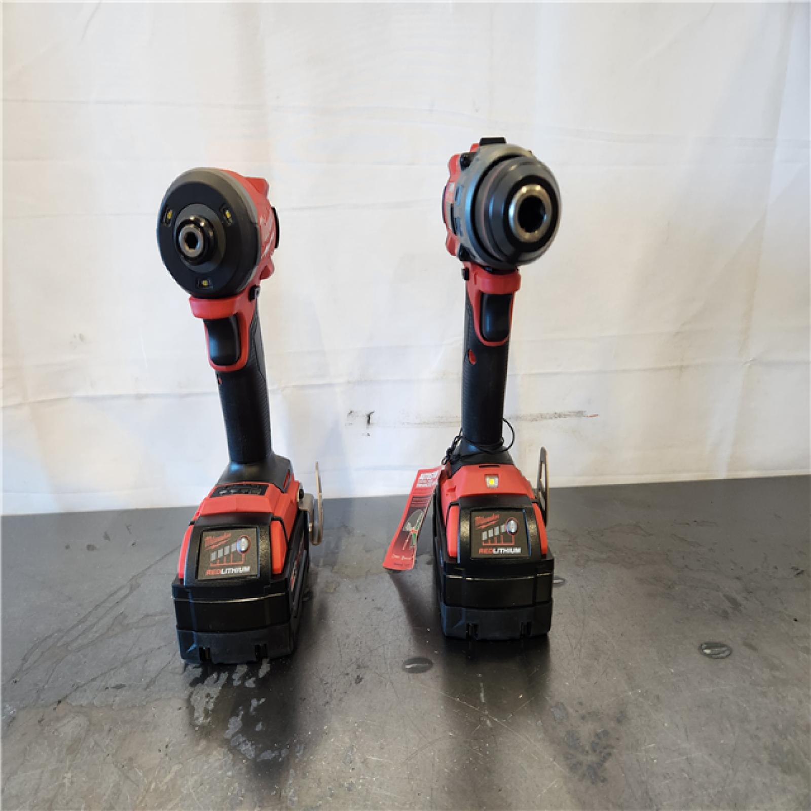 AS-IS- Milwaukee FUEL 18V Lithium-Ion Brushless Cordless Hammer Drill and Impact Driver Combo Kit