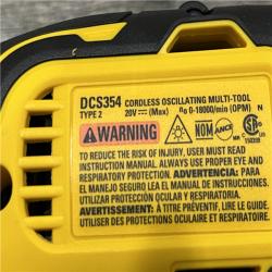 AS-IS DEWALT ATOMIC 20V MAX Cordless Brushless Oscillating Multi Tool Kit