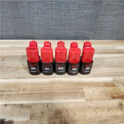 HOUSTON LOCATION - AS-IS MILWAUKEE BATTERY PACK QTY - 10