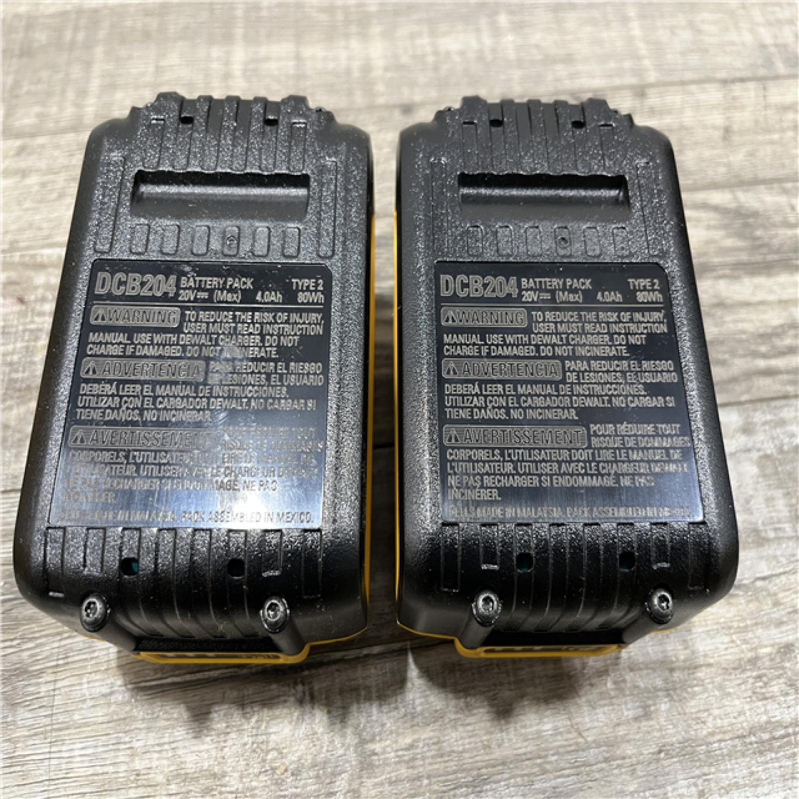 AS-IS DEWALT 20V MAX Premium Lithium-Ion 4.0Ah Battery Pack (2 Pack)