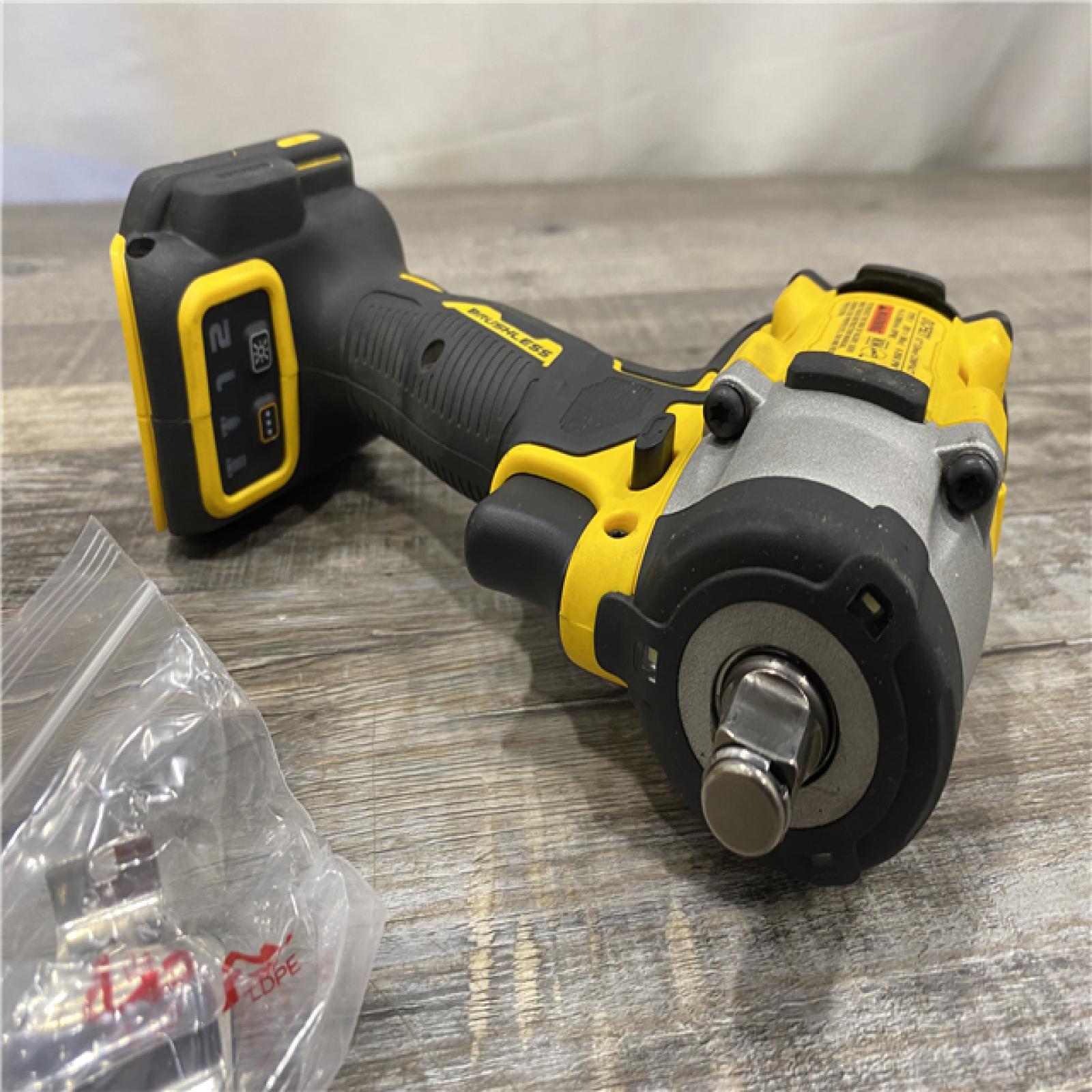 AS-IS DEWALT ATOMIC 20V MAX Cordless Brushless 1/2 in. Variable Speed Impact Wrench (Tool Only)