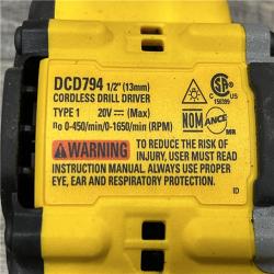 AS-IS DEWALT Atomic 20V Lithium-Ion Cordless Compact 1/2 in. Drill/Driver Kit