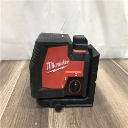 AS-IS Milwaukee Green 100 ft. Cross Line and Plumb Points Rechargeable Laser Level Kit