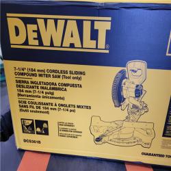 CALIFORNIA NEW DEWALT 7-1/4 (184 MM) CORDLESS SLIDING COMPOUND MITER SAW (TOOL ONLY)