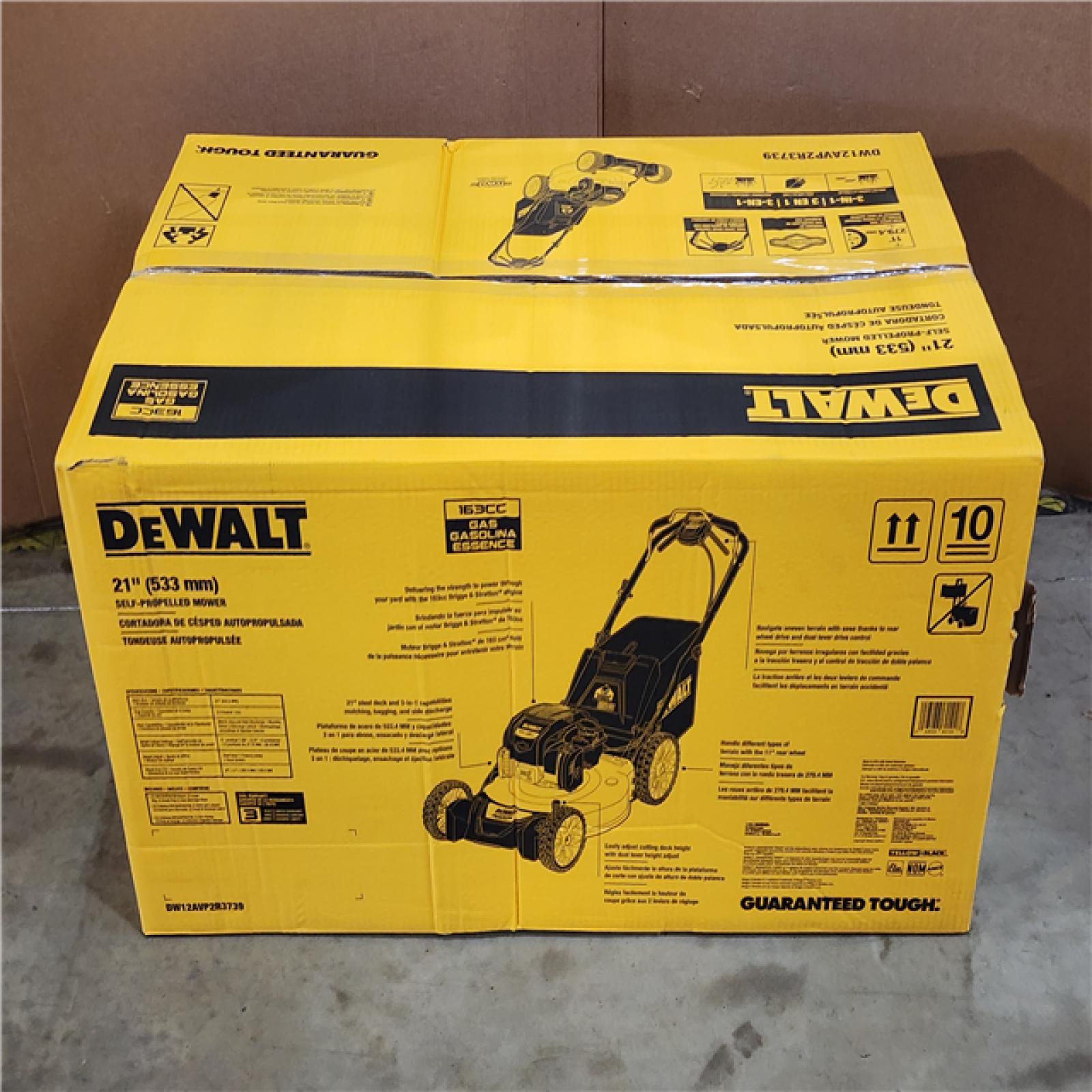 HOUSTON LOCATION - AS-IS (NEW) DeWalt 163cc 21 Dual Lever Self Propelled Lawn Mower