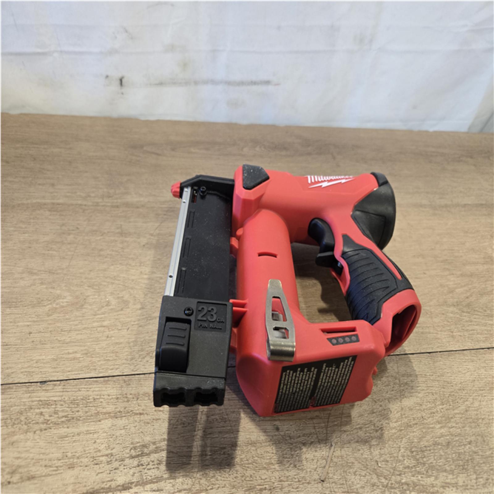 AS-IS Milwaukee 12-Volt 23-Gauge Lithium-Ion Cordless Pin Nailer (Tool-Only)