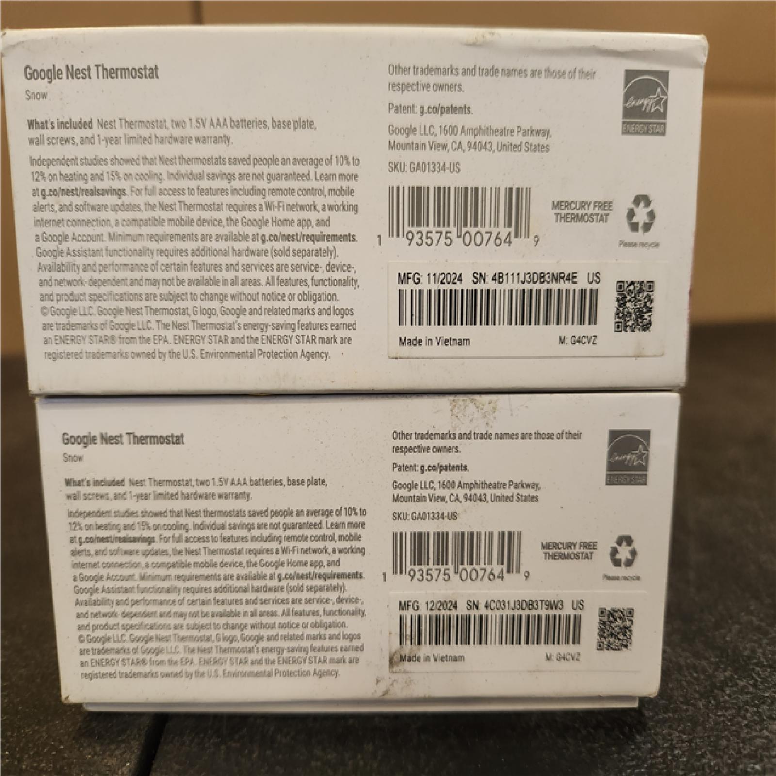 Phoenix Google Nest Thermostat - Smart Programmable Wi-Fi Thermostat (2-Pack)