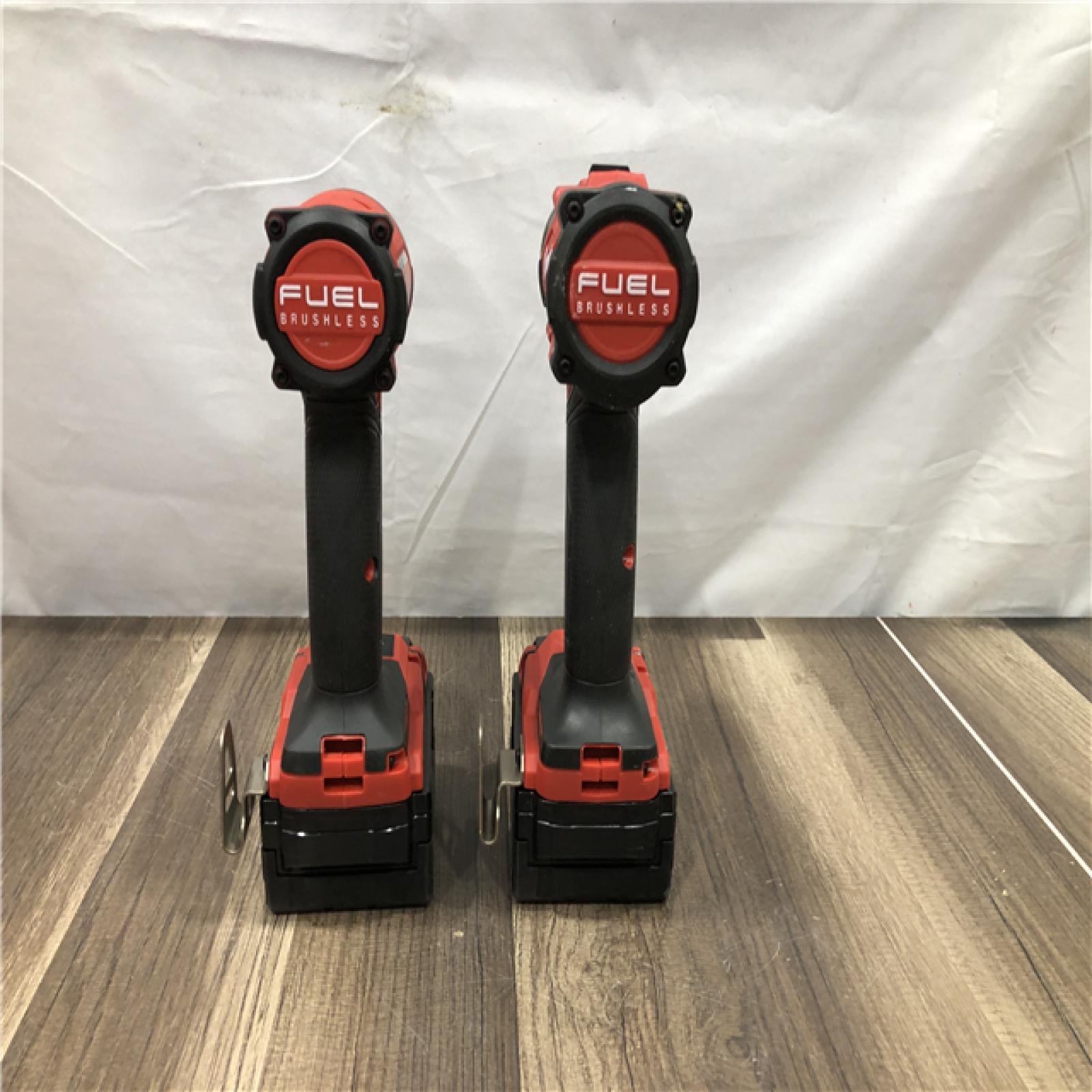 AS-IS Milwaukee FUEL 18V Lithium-Ion Brushless Cordless Hammer Drill and Impact Driver Combo Kit