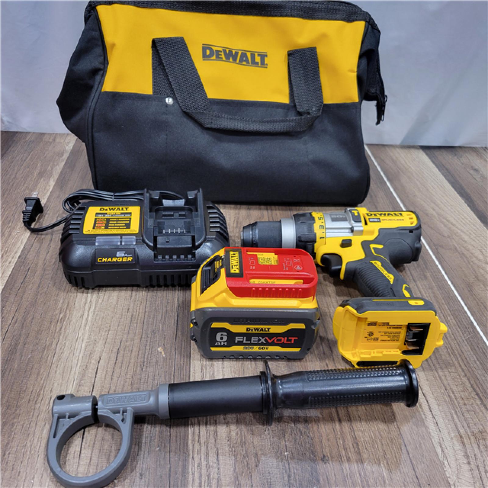DEWALT 20V MAX Lithium Ion Cordless Brushless 1/2 in. Hammer Drill/Driver W/FLEXVOLT ADVANTAGE & FLEXVOLT 6Ah