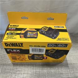 NEW - DEWALT FLEXVOLT 20V/60V MAX Lithium-Ion 6.0Ah Battery Pack with 6 Amp Output Charger