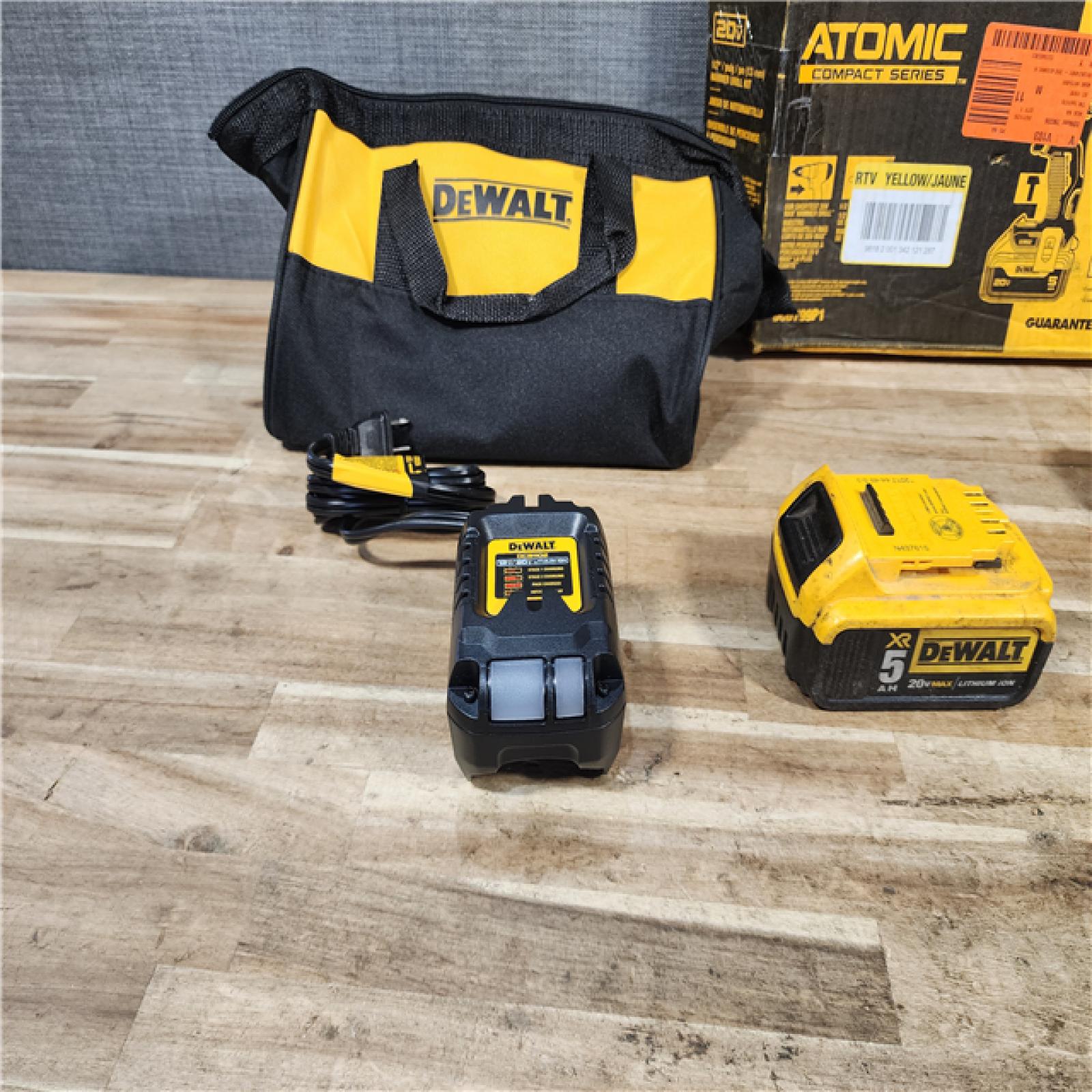 HOUSTON LOCATION - AS - IS DEWALT ATOMIC 20V Lithium-Ion Cordless 1/2 in. Hammer Drill Kit