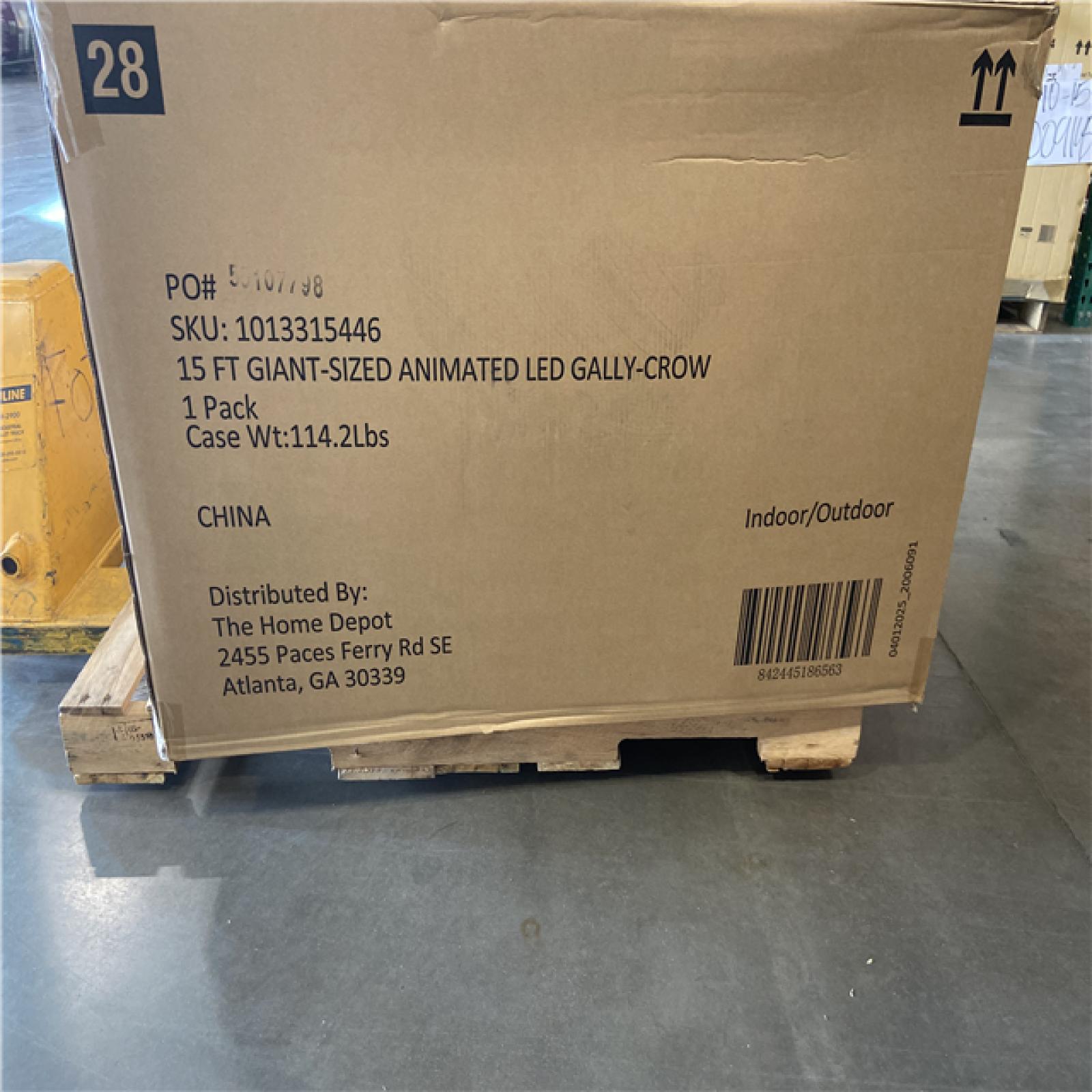 DALLAS LOCATION - Home Accents Holiday 15 ft. Grave & Bones Giant-Sized Animated LED Gally-Crow