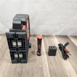 AS-IS- MILWAUKEE 100 Ft. REDLITHIUM Lithium-Ion USB Green Rechargeable Cross Line Laser Level with Charger