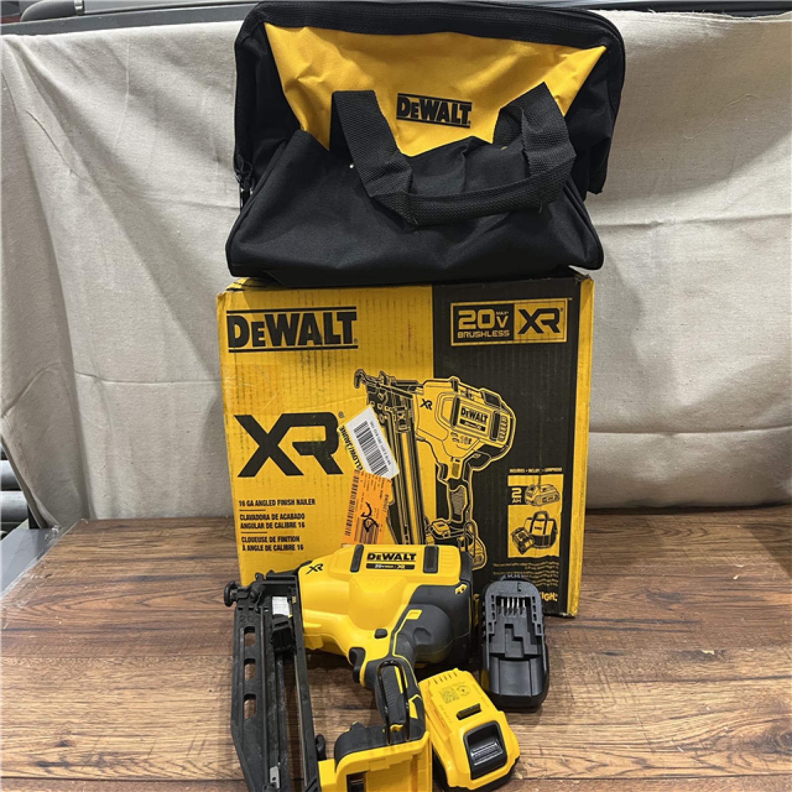 AS-IS DeWalt DCN660D1 20V 16 Gauge Cordless Angled Finish Nailer Kit W/ 2Ah Battery