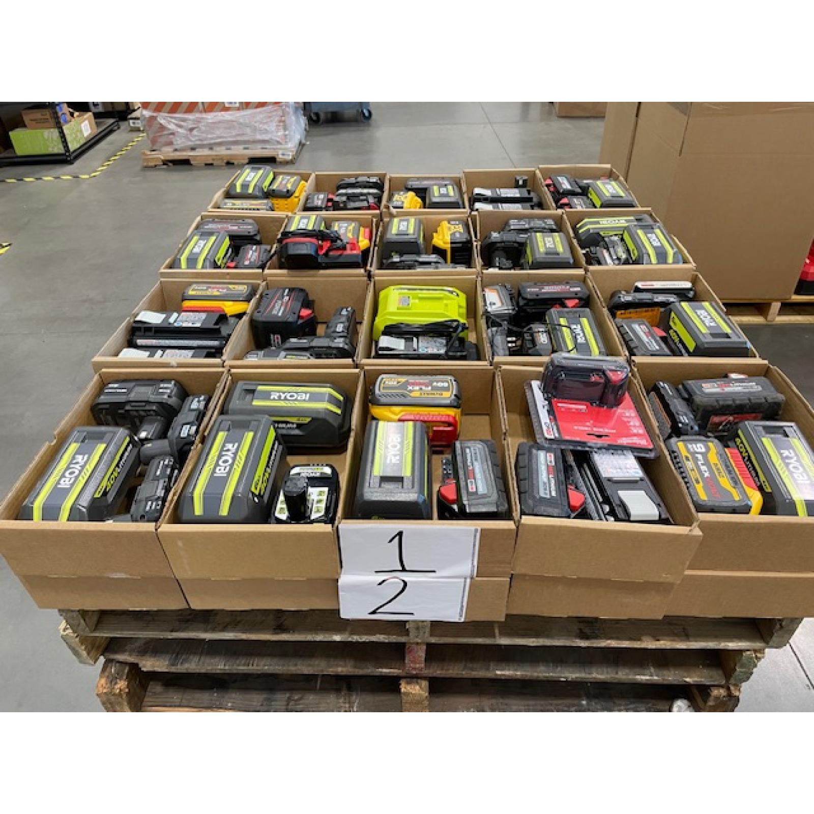 DALLAS LOCATION - AS-IS BATTERY AND CHARGERS PALLET