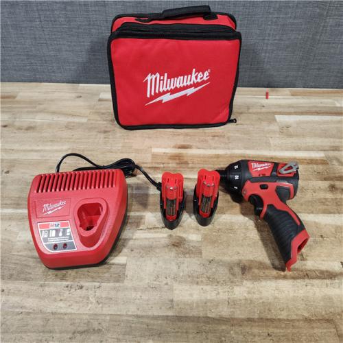 HOUSTON LOCATION - AS - IS Milwaukee 12V Lithium-Ion Cordless 1/4 in. Hex Screwdriver Kit