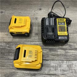 AS-IS DEWALT 20V MAX Lithium-Ion Starter Kit with 4.0 Ah and 5.0 Ah Batteries and Charger