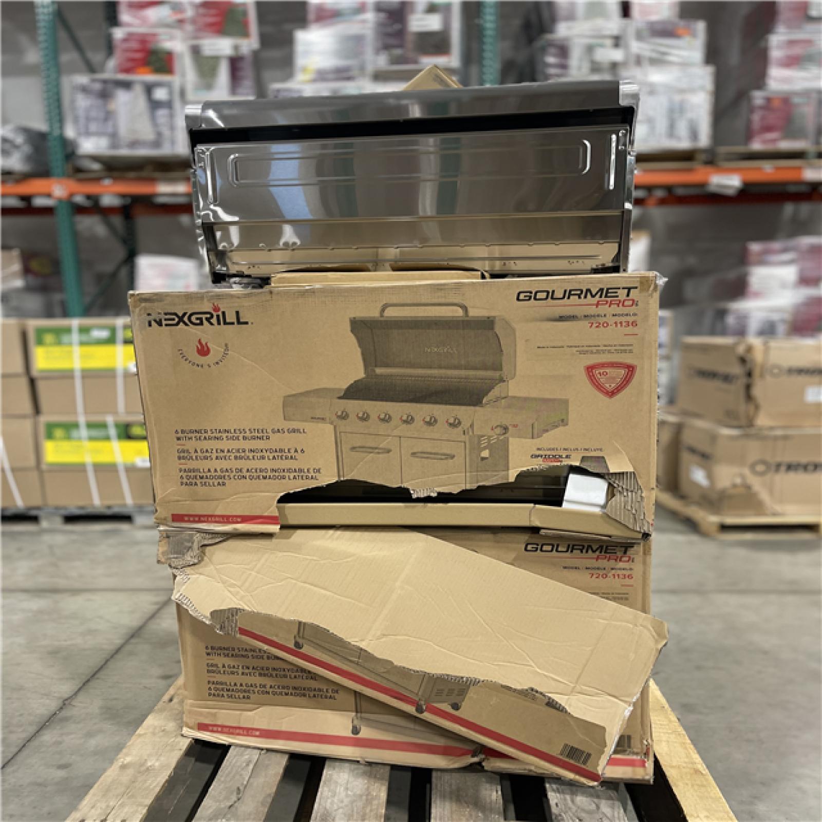 Nexgrill Gourmet Pro 6-Burner Stainless Steel Propane Gas Grill PALLET (3 UNITS)