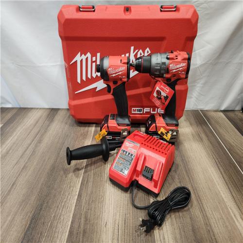 AS-IS- MILWAUKEE FUEL 18V Lithium-Ion Brushless Cordless Hammer Drill and Impact Driver Combo Kit