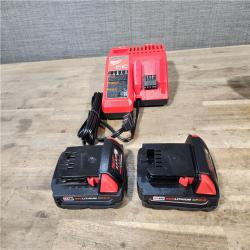 HOUSTON LOCATION - AS-IS MILWAUKEE 3 TOOL COMBO KIT W/ (2) BATTERY & CHARGER