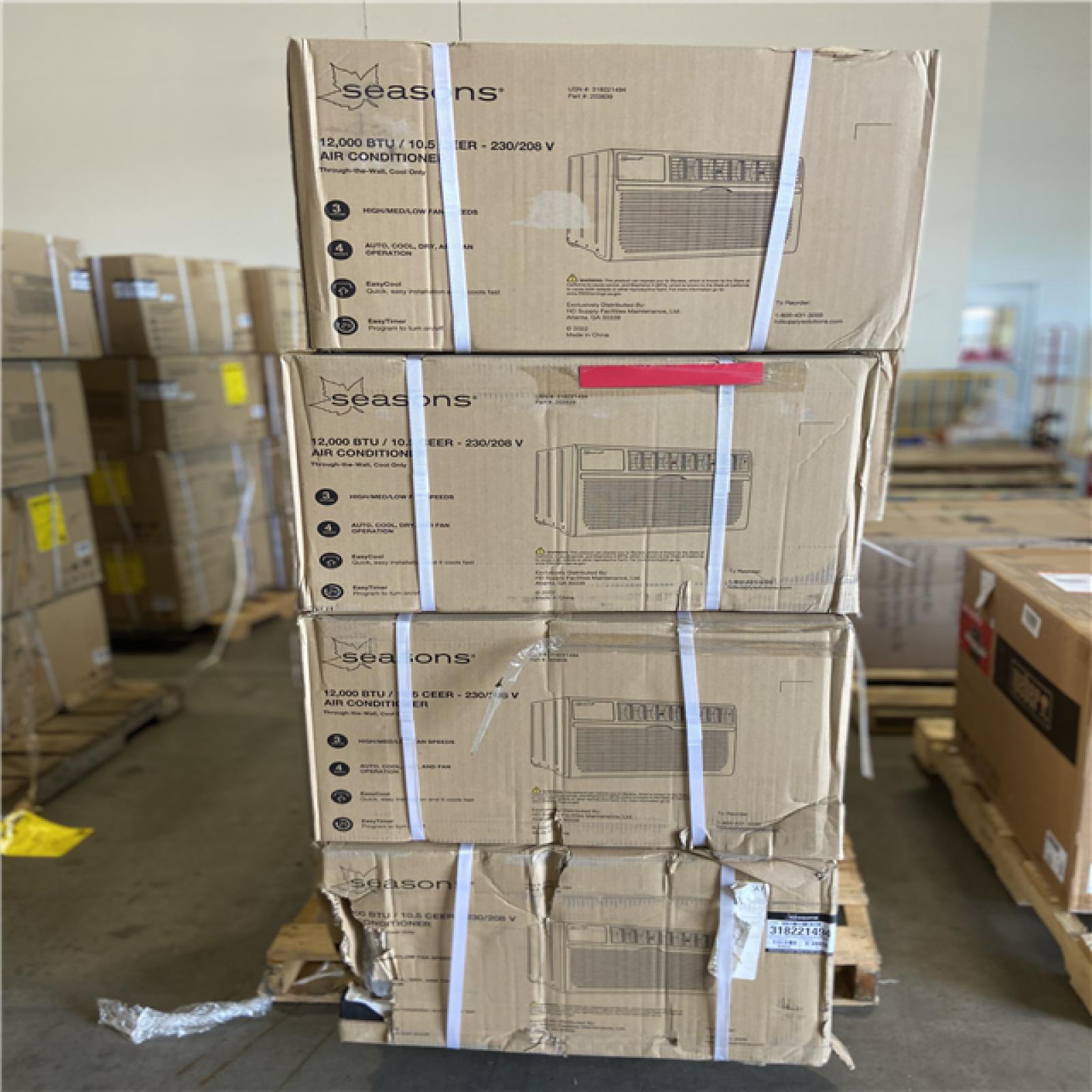 DALLAS LOCATION - Seasons 12 000 BTU 230/208-Volt Through-the-Wall Unit Air Conditioner Only - 8 units