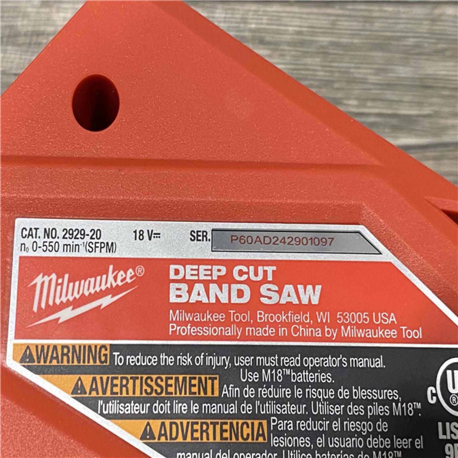 AS-IS Milwaukee FUEL 18V Lithium-Ion Brushless Cordless Deep Cut Band Saw (Tool-Only)
