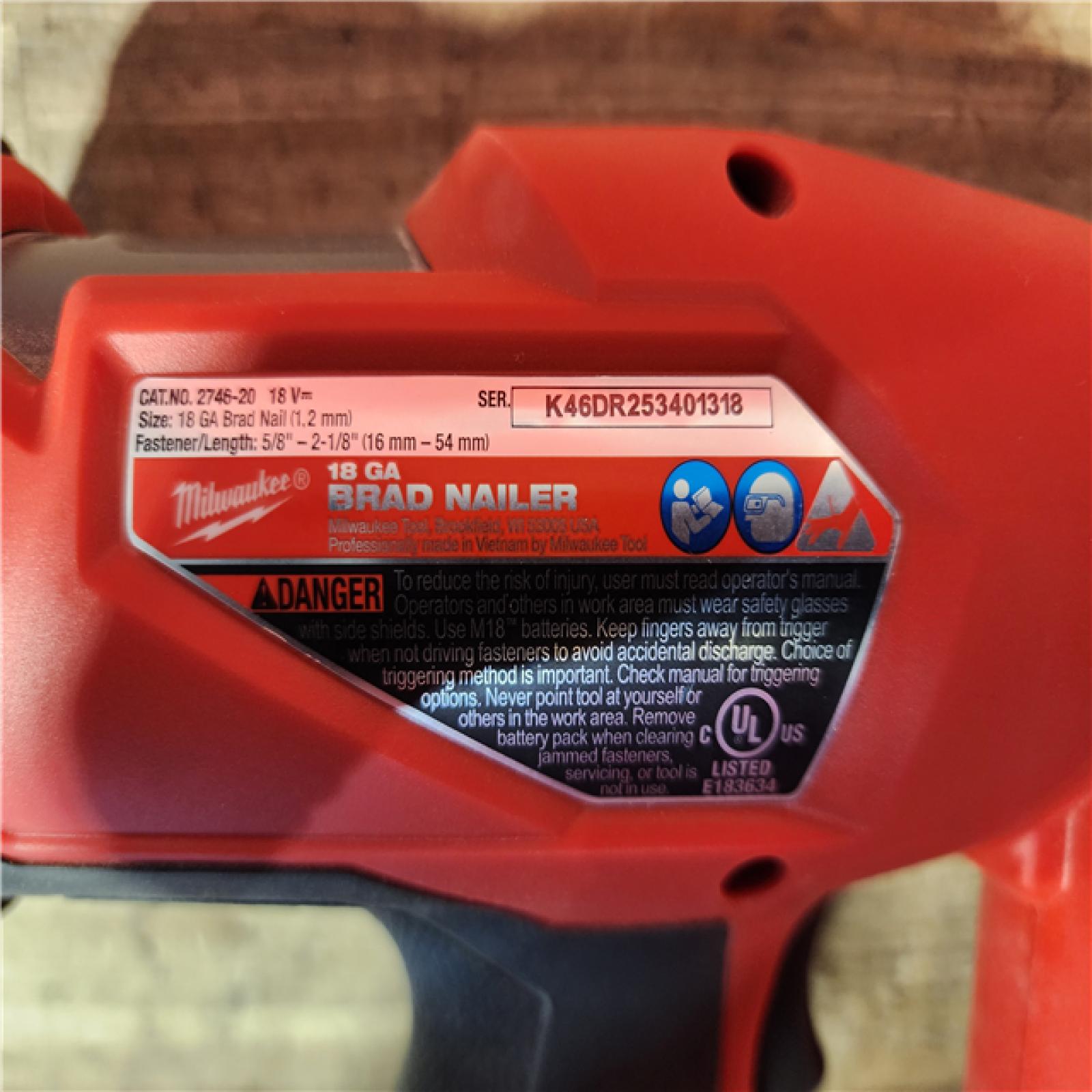 HOUSTON LOCATION - AS-IS Milwaukee FUEL 18-Volt Lithium-Ion Brushless Cordless Gen II 18-Gauge Brad Nailer (Tool-Only)