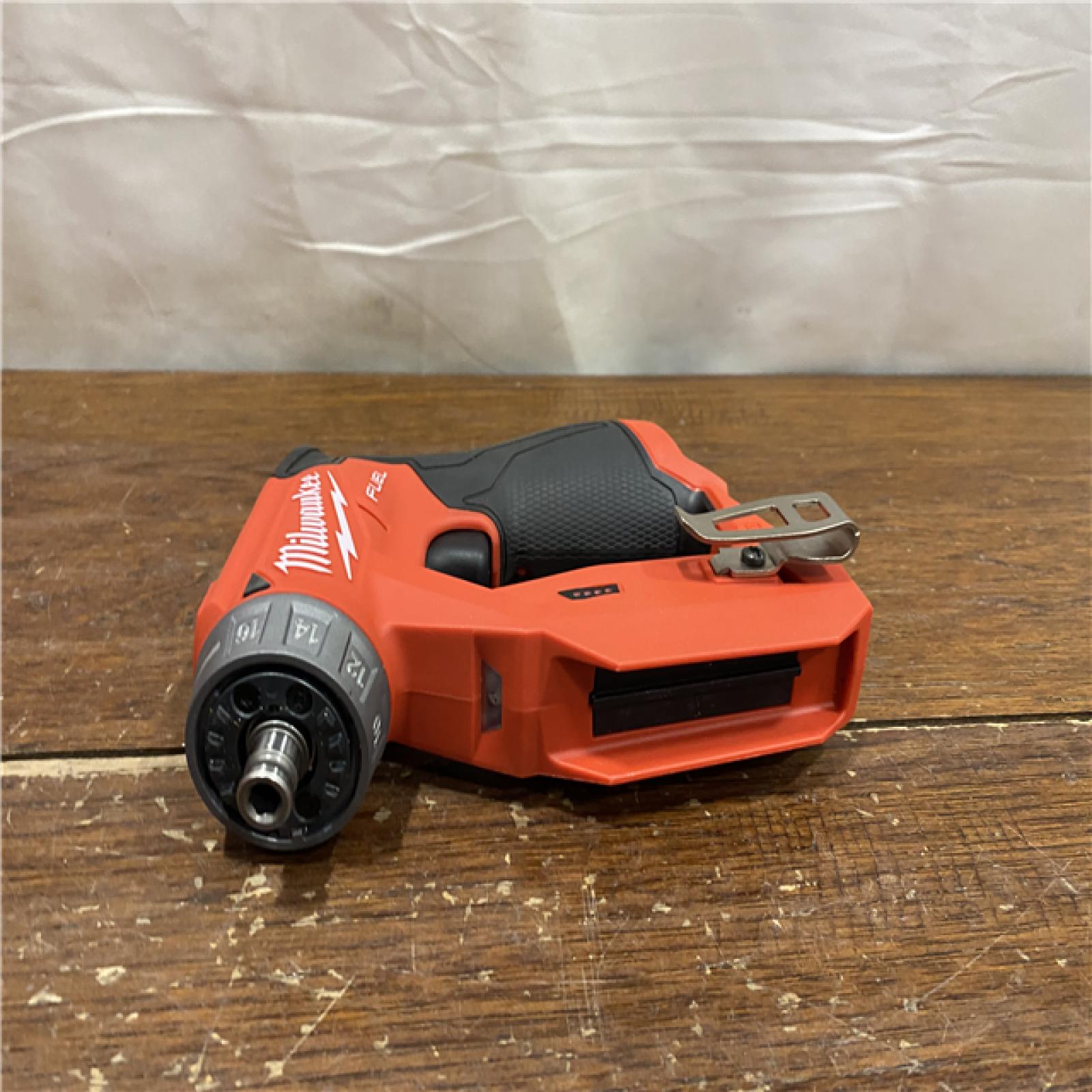 AS-IS Milwaukee M12 FUEL 12V Lithium-Ion Brushless Cordless 4-in-1 Installation 3/8 in. Drill Driver Kit with 4-Tool Heads