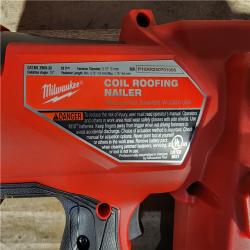 HOUSTON LOCATION - AS-IS (APPEARS LIKE NEW) Milwaukee M18 FUEL Coil Roofing Nailer (TOOL ONLY)