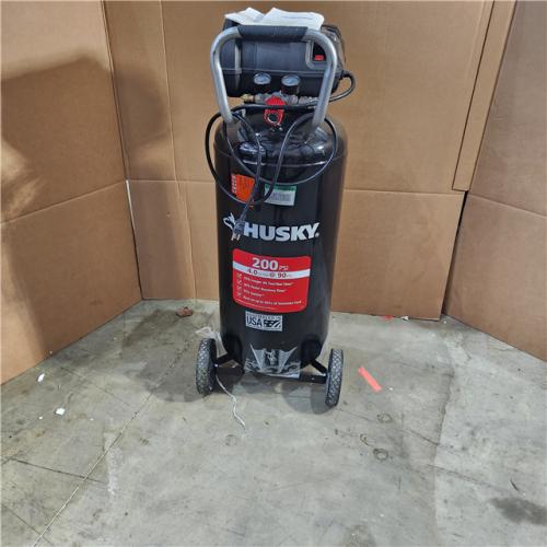 Houston location- AS-IS Husky 27 Gal. 200 PSI Oil Free Portable Vertical Electric Air Compressor