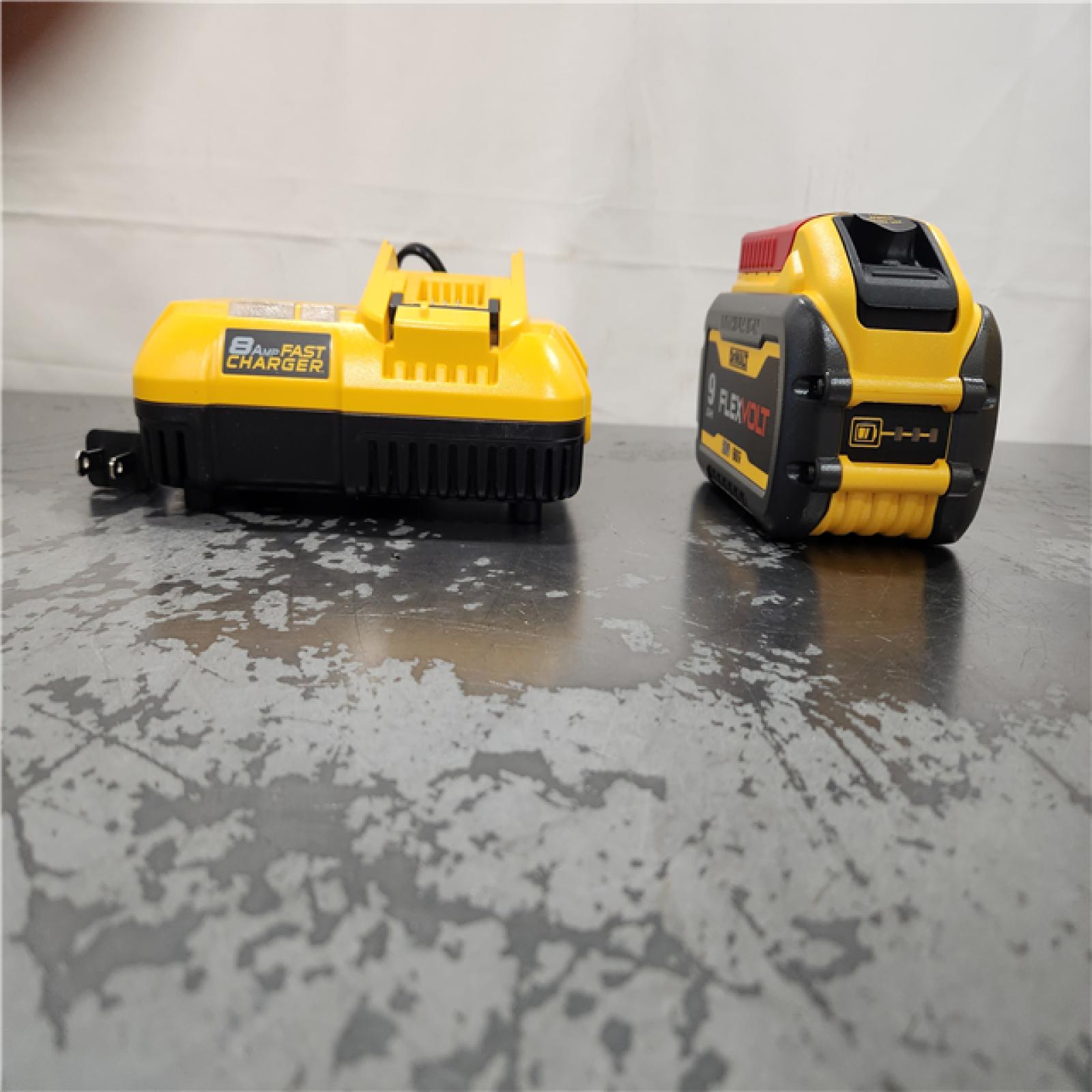 AS-IS- FLEXVOLT 20V/60V MAX Lithium-Ion 9. 0 Ah Battery Pack and Charger Starter Kit