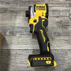 AS-IS DEWALT ATOMIC 20V MAX Lithium-Ion Cordless 1/4 in. Brushless Impact Driver Kit