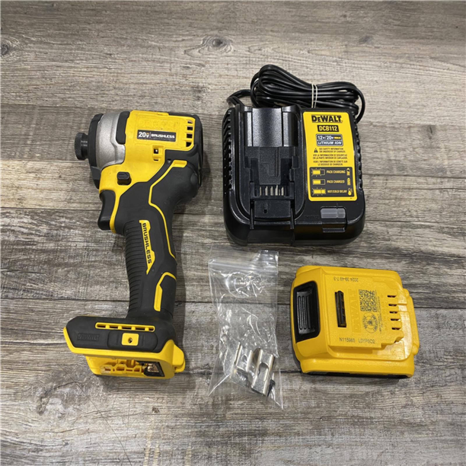 AS-IS DEWALT Atomic 20V Max Lithium-Ion Brushless Cordless Compact 1/4 in. Impact Driver Kit