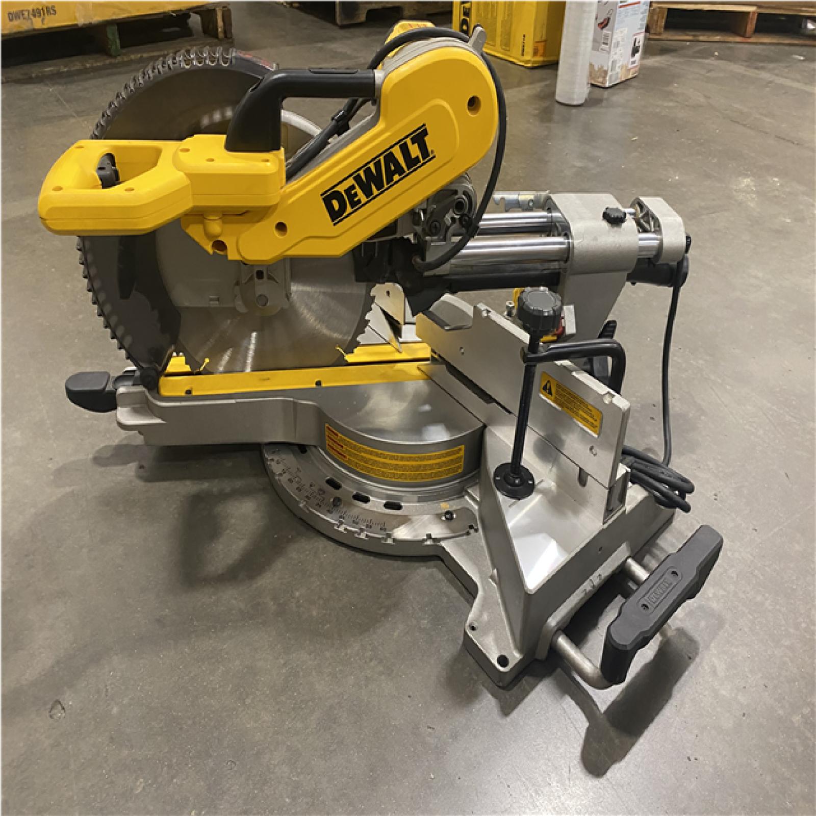 As-Is-  DEWALT 15 Amp Corded 12 in. Double Bevel Sliding Compound Miter Saw