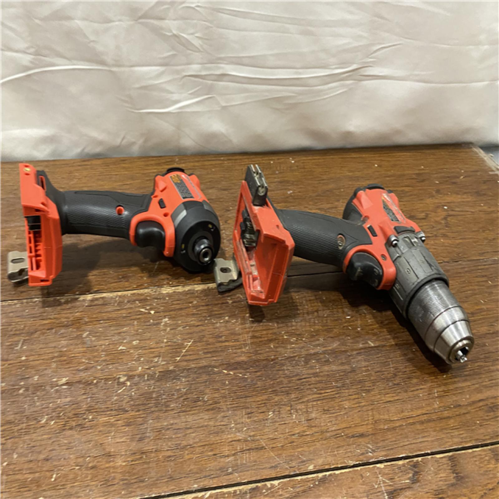 AS-IS MILWAUKEE M18 FUEL 18V Lithium-Ion Brushless Cordless Hammer Drill and Impact Driver Combo Kit (2-Tool) with 2 Batteries