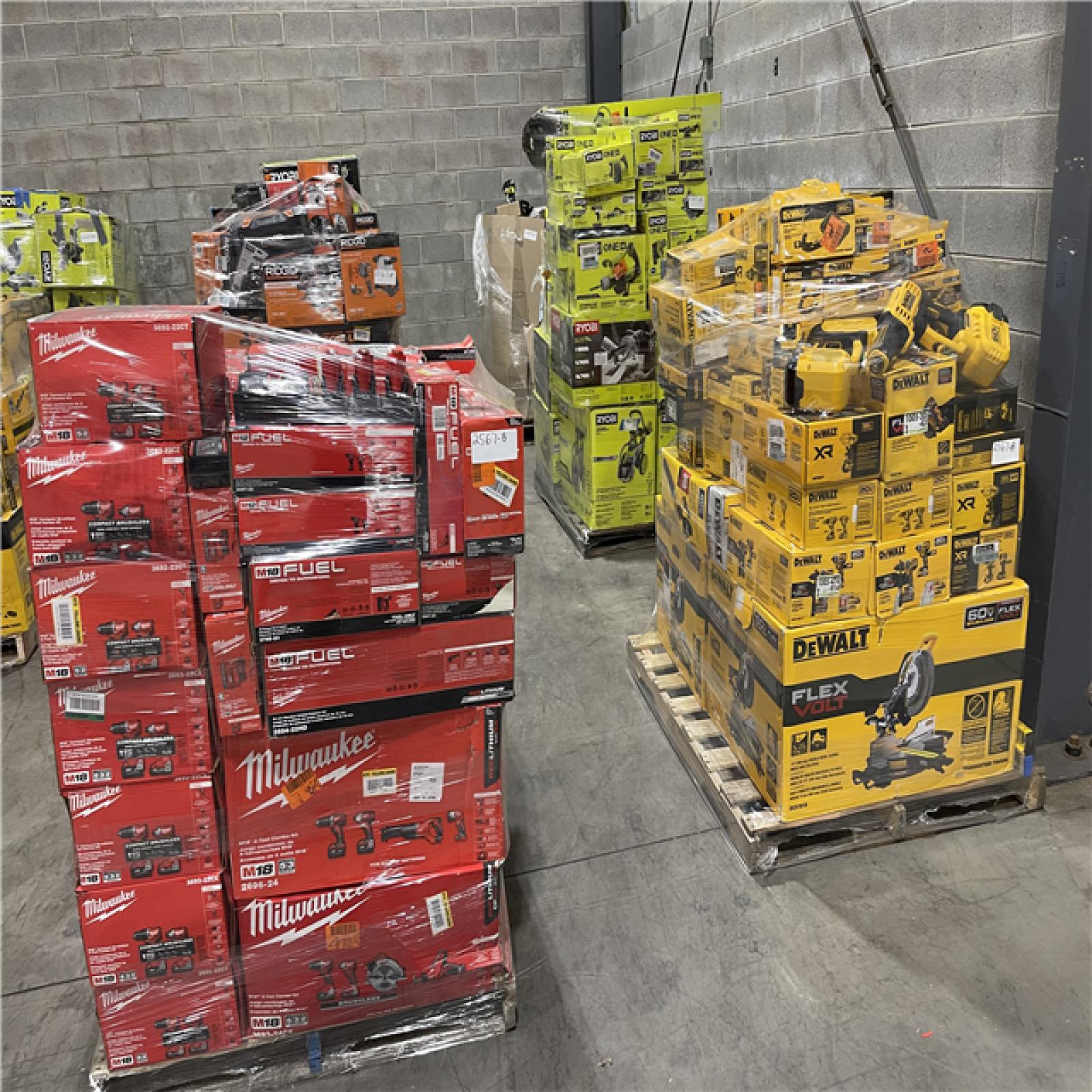 Pittston Location As-Is Power Tools Partial Truckload (12 Pallets) 2567-B