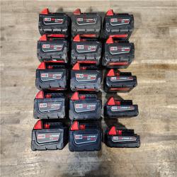 HOUSTON LOCATION - AS-IS MILWAUKEE BATTERY PACK QTY - 15