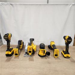 AS-IS- DEWALT 20V Lithium-Ion Cordless 6-Tool Combo Kit with 5.0 Ah and 2.0 Ah Batteries  Charger and Tough System 2.0 Rolling Toolbox