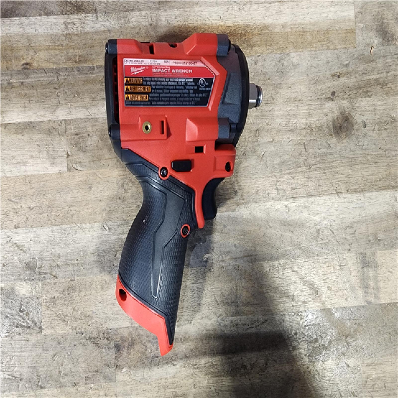 HOUSTON LOCATION - AS-IS (APPEARS LIKE NEW) Milwaukee M12 FUEL Cordless Compact Impact Wrench Kit  Brushless  1/2 Torque  12V