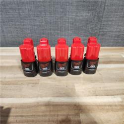 HOUSTON LOCATION - AS-IS MILWAUKEE BATTERY PACK QTY - 15