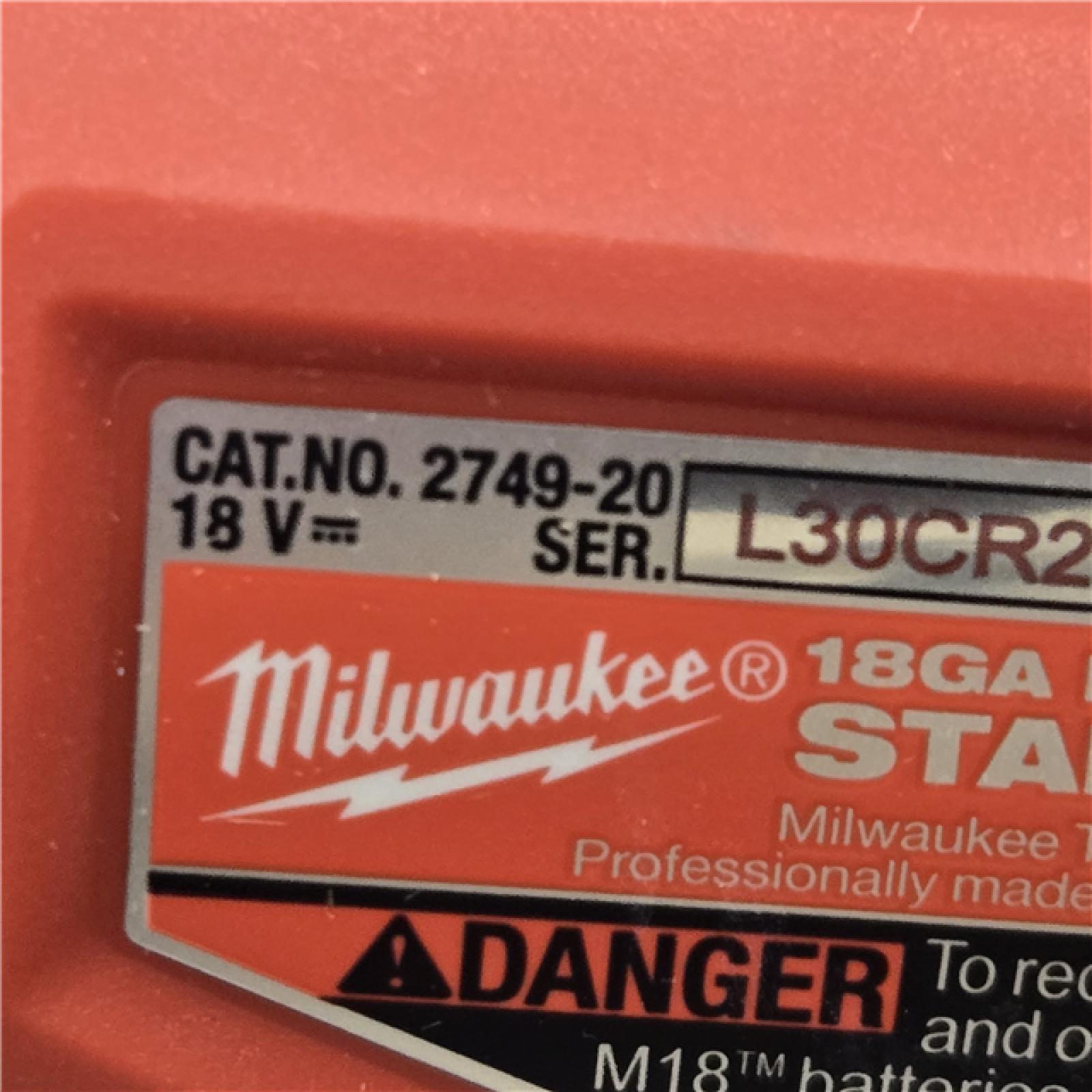 AS-IS MILWAUKEE FUEL 18V Cordless 18-Gauge 1/4 in. Narrow Crown Stapler (Tool-Only)