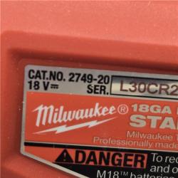 AS-IS MILWAUKEE FUEL 18V Cordless 18-Gauge 1/4 in. Narrow Crown Stapler (Tool-Only)