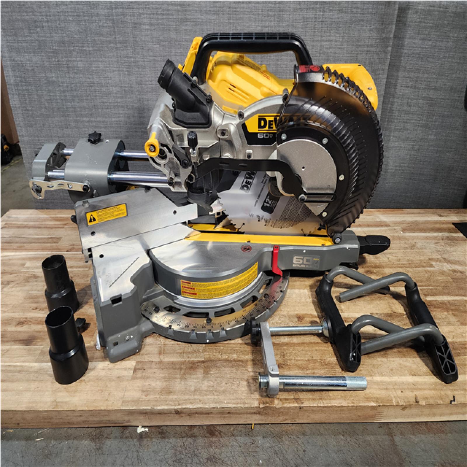 Houston Location AS-IS DEWALT 60V Lithium-Ion 12 in. Cordless Sliding Miter Saw (Tool Only)