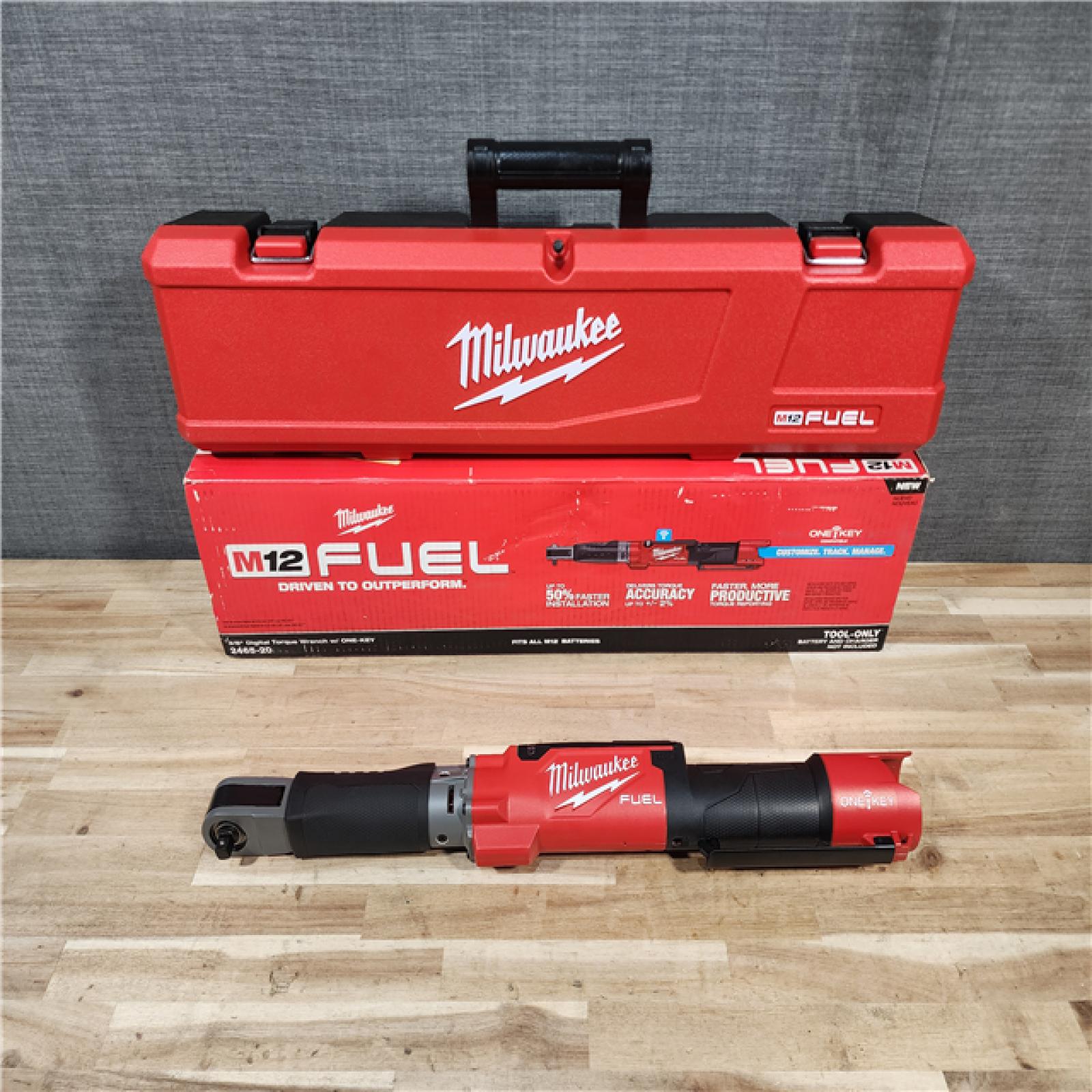 HOUSTON LOCATION - AS-IS (APPEARS LIKE NEW) Milwaukee  M12 FUEL ONE-KEY 12-Volt Lithium-Ion Brushless Cordless 3/8 in. Digital Torque Wrench
