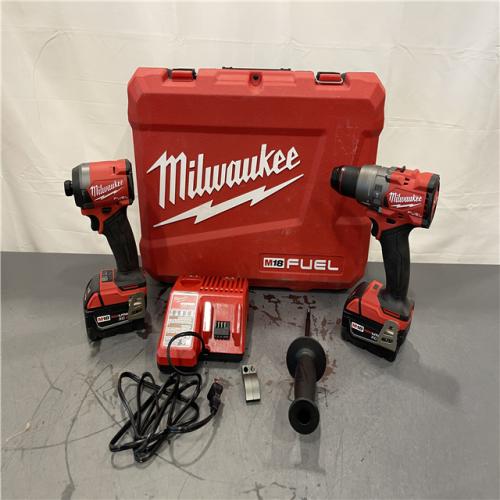 AS-IS - MILWAUKEE FUEL 18V Lithium-Ion Brushless Cordless Hammer Drill and Impact Driver Combo Kit