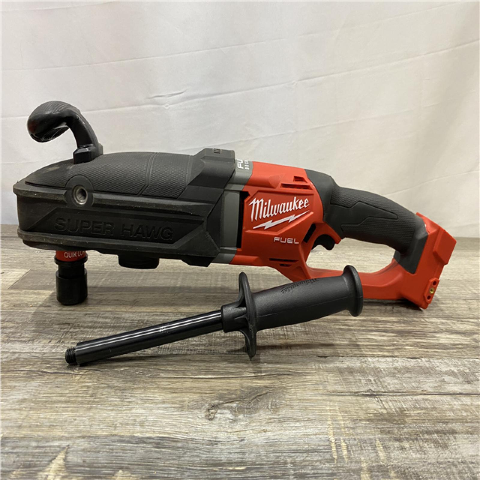 AS-IS Milwaukee FUEL 18V Lithium-Ion Brushless Cordless GEN 2 SUPER HAWG 7/16 in. Right Angle Drill (Tool-Only)